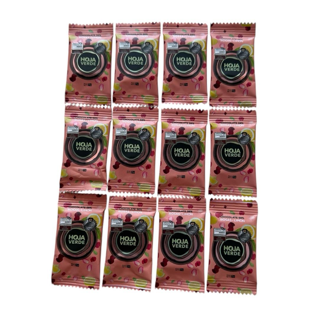 Mini barras 5gr ROSA Y LIMÓN HOJA VERDE 12 unidades
