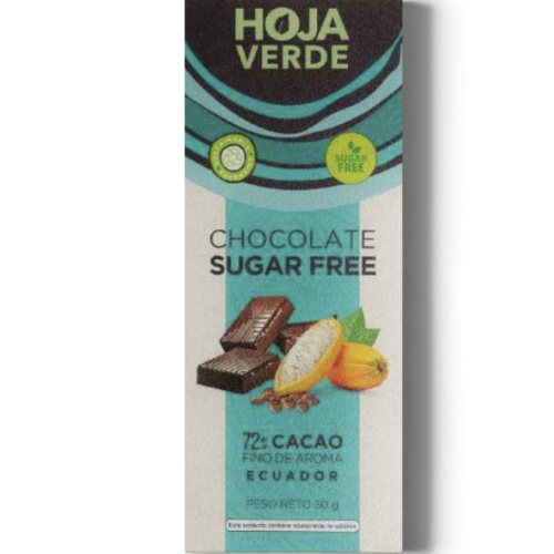 Barra de Chocolate Pura 72% SIN AZÚCAR